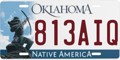 OK license plate 813AIQ
