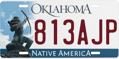 OK license plate 813AJP