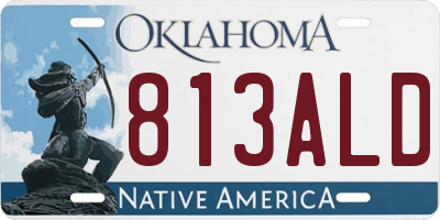 OK license plate 813ALD