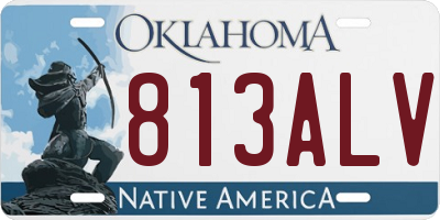 OK license plate 813ALV