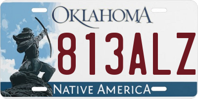 OK license plate 813ALZ