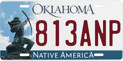 OK license plate 813ANP