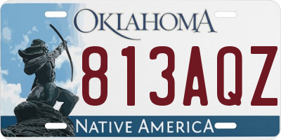 OK license plate 813AQZ