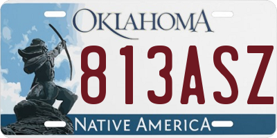 OK license plate 813ASZ