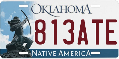OK license plate 813ATE