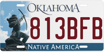 OK license plate 813BFB