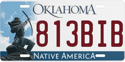 OK license plate 813BIB