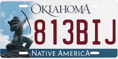 OK license plate 813BIJ