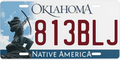 OK license plate 813BLJ