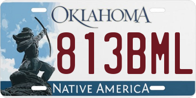 OK license plate 813BML