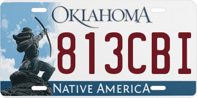 OK license plate 813CBI