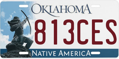 OK license plate 813CES