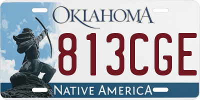 OK license plate 813CGE