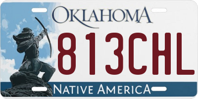 OK license plate 813CHL