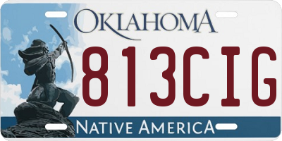OK license plate 813CIG