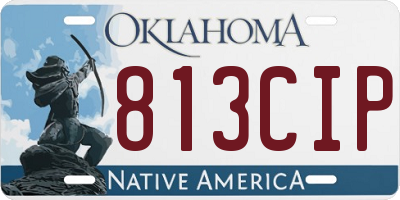 OK license plate 813CIP