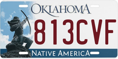 OK license plate 813CVF