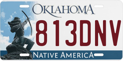 OK license plate 813DNV