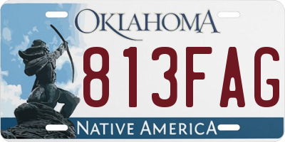 OK license plate 813FAG