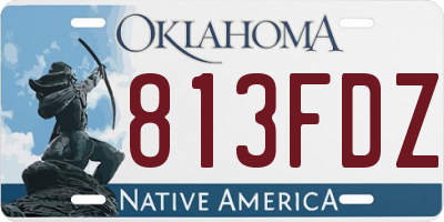 OK license plate 813FDZ