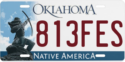 OK license plate 813FES