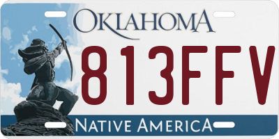 OK license plate 813FFV