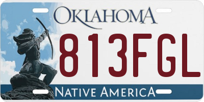 OK license plate 813FGL