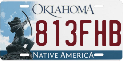 OK license plate 813FHB