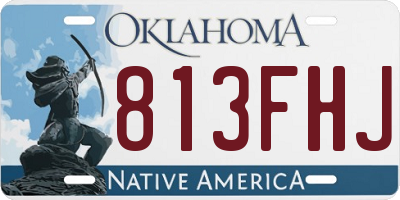 OK license plate 813FHJ
