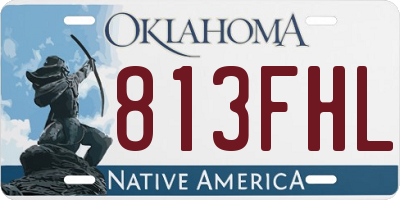 OK license plate 813FHL