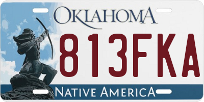 OK license plate 813FKA