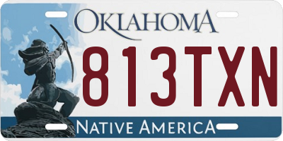 OK license plate 813TXN