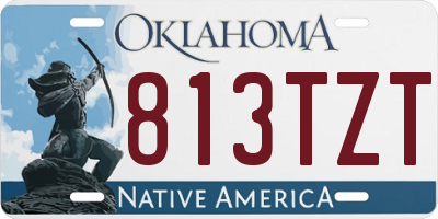 OK license plate 813TZT