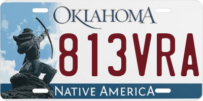 OK license plate 813VRA