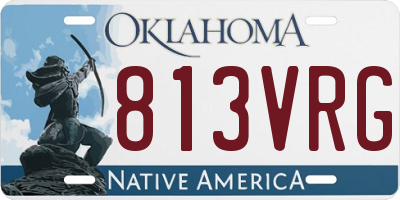 OK license plate 813VRG