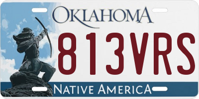 OK license plate 813VRS