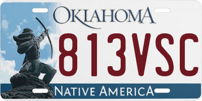 OK license plate 813VSC