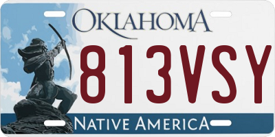 OK license plate 813VSY