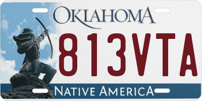 OK license plate 813VTA
