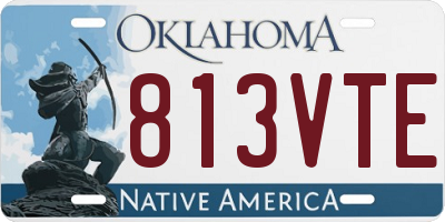 OK license plate 813VTE