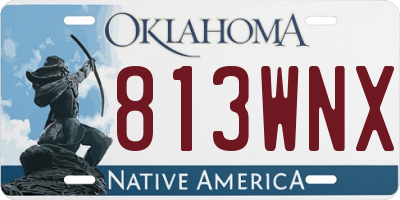 OK license plate 813WNX
