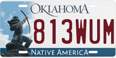 OK license plate 813WUM