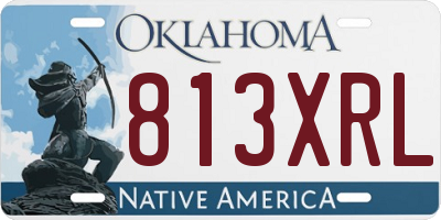 OK license plate 813XRL