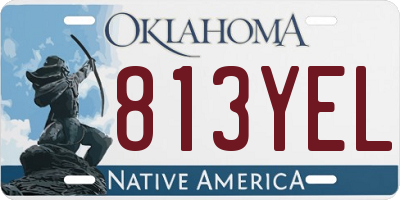 OK license plate 813YEL