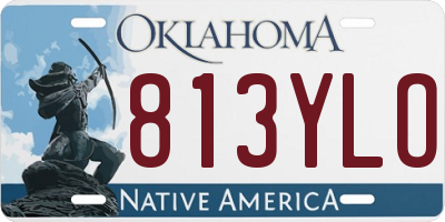 OK license plate 813YLO