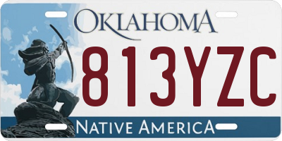 OK license plate 813YZC