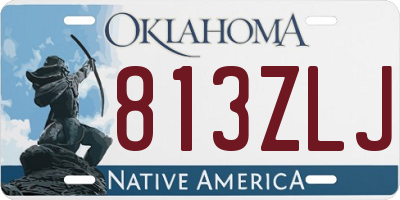 OK license plate 813ZLJ