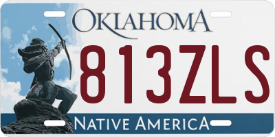 OK license plate 813ZLS