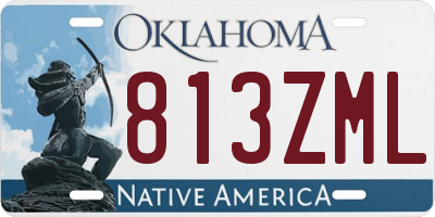 OK license plate 813ZML