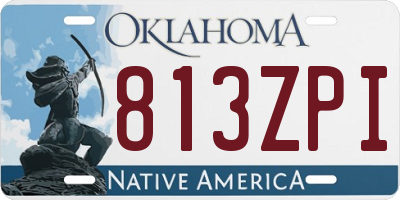 OK license plate 813ZPI